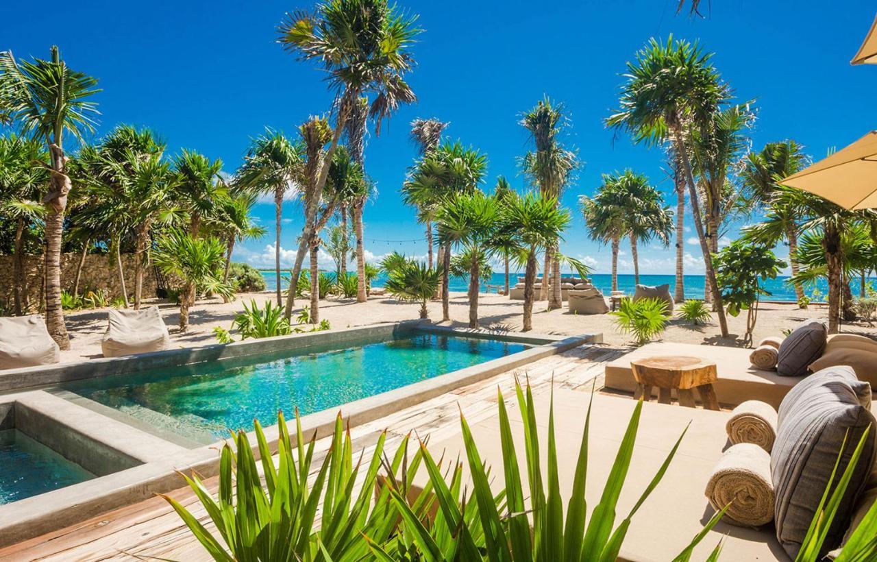 Beachfront Villa In Tankah Bay تولوم المظهر الخارجي الصورة